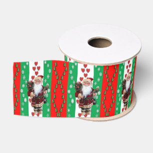 Christmas Decorative Ribbon, Santa Grosgrain Ribbon