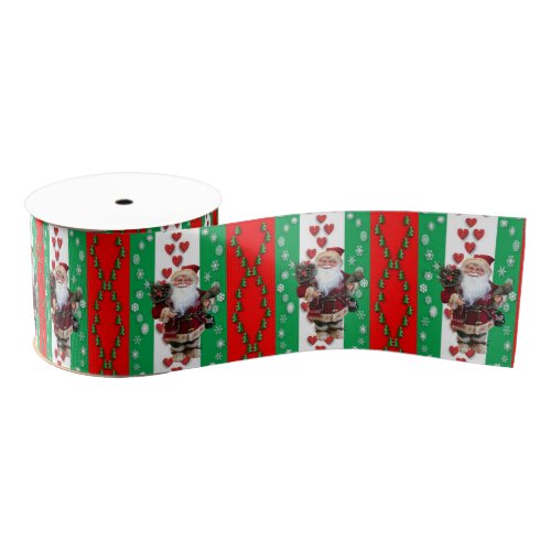 Christmas Decorative Ribbon Santa Grosgrain Ribbon