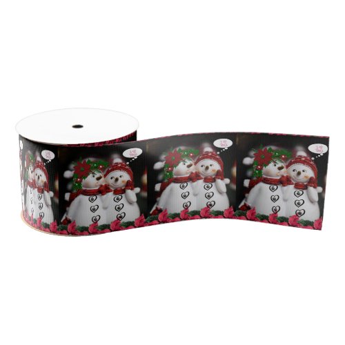 Christmas Decorative Ribbon Snowman Grosgrain Ribbon