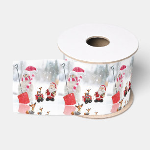 Christmas Decorative Ribbon, Snowman Grosgrain Ribbon