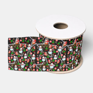 Christmas Decorative Ribbon, Snowman Grosgrain Ribbon