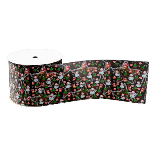 Christmas Decorative Ribbon Snowman Grosgrain Ribbon