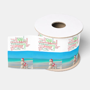 Christmas Decorative Ribbon, Snowman Grosgrain Ribbon