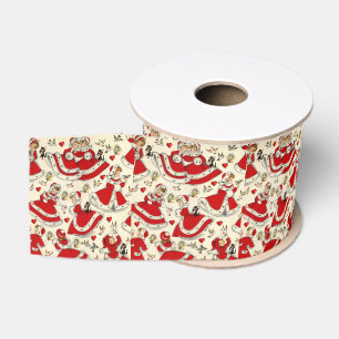 Christmas Decorative Ribbon, Vintage Grosgrain Ribbon