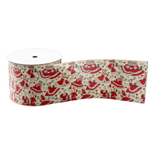 Christmas Decorative Ribbon Vintage Grosgrain Ribbon