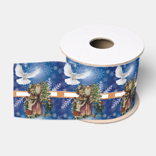 Christmas Decorative Ribbon, Vintage Grosgrain Ribbon