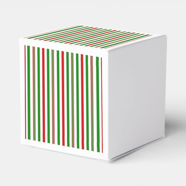 Christmas Decorative Stripes Favor Boxes (Back Side)