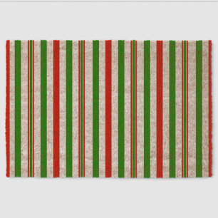 Christmas Decorative Stripes Fiber Doormat