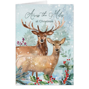 Christmas, deer, Across the Miles Card