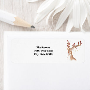Christmas Deer address Label