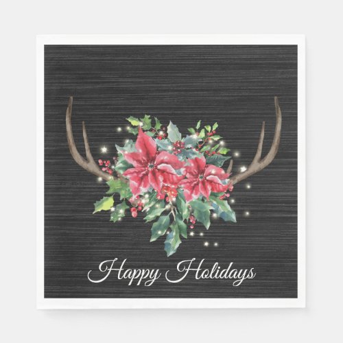 Christmas Deer Antler with Lights Napkins