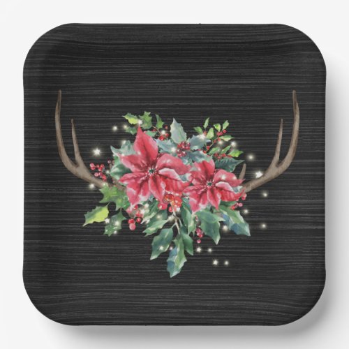 Christmas Deer Antler with Lights Paper Plates