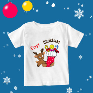 Christmas deer baby T-Shirt