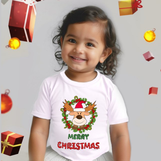 Christmas deer baby T-Shirt (Creator Uploaded)