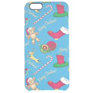Christmas deer,bear and candle clear iPhone 6 plus case