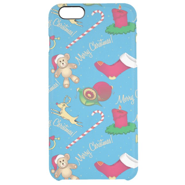 Christmas deer,bear and candle uncommon iPhone case (Back)