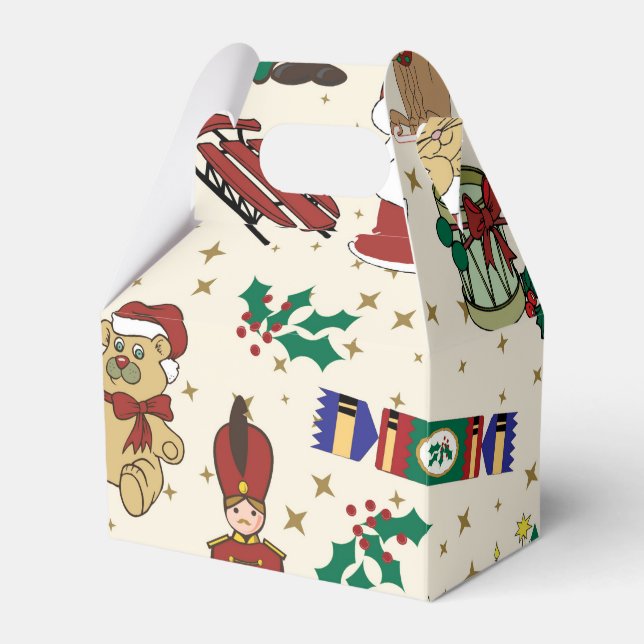 Christmas deer,bear,cat and Nutcracker Favor Boxes (Front Side)