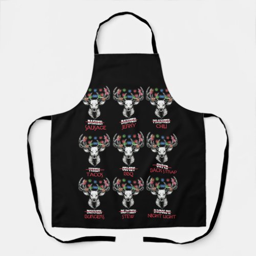 Christmas Deer Bow Hunting Santa Men Women Hunter Apron