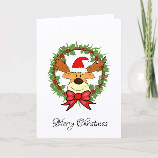 Christmas deer card (Front)