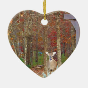 Christmas Deer Ceramic Ornament