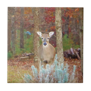 Christmas Deer Ceramic Tile