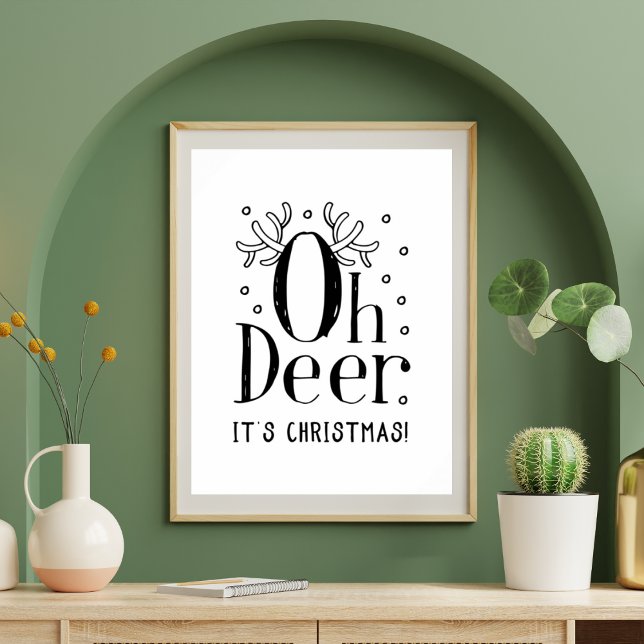 Christmas deer funny illustration poster (Creator Uploaded)