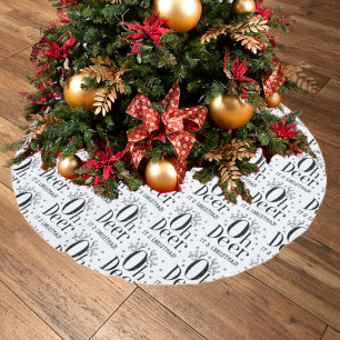 Christmas deer funny illustration tree skirt 