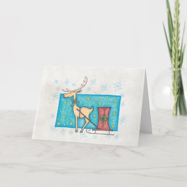 Christmas Deer Holiday Card (Front)