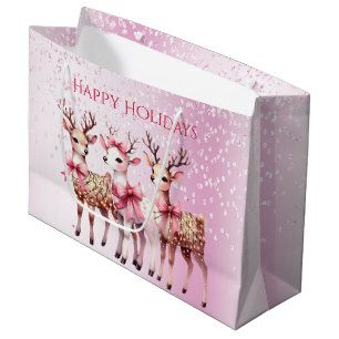 Christmas Deer Holiday Gift Bag