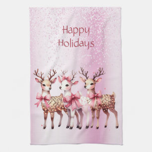 Christmas Deer Holiday Kitchen Towel