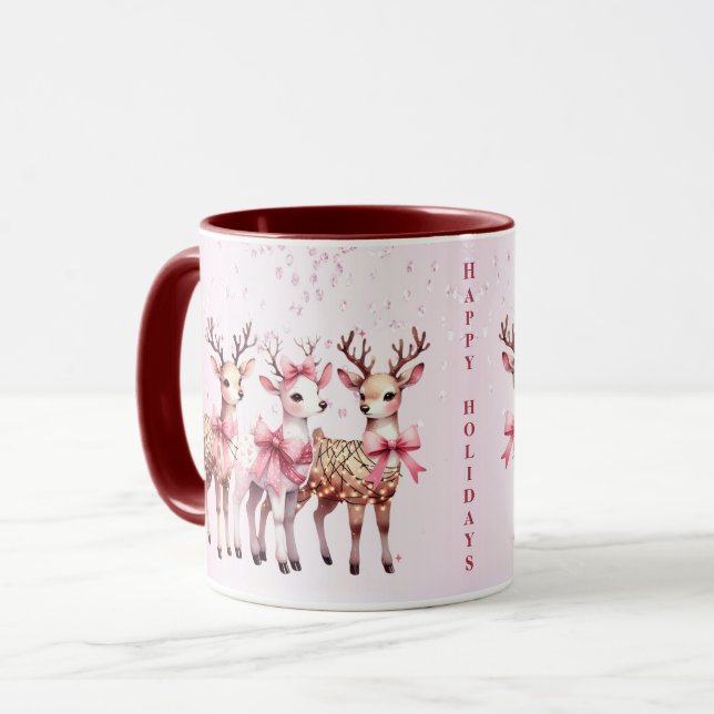 Christmas Deer Holiday Mug (Front Left)
