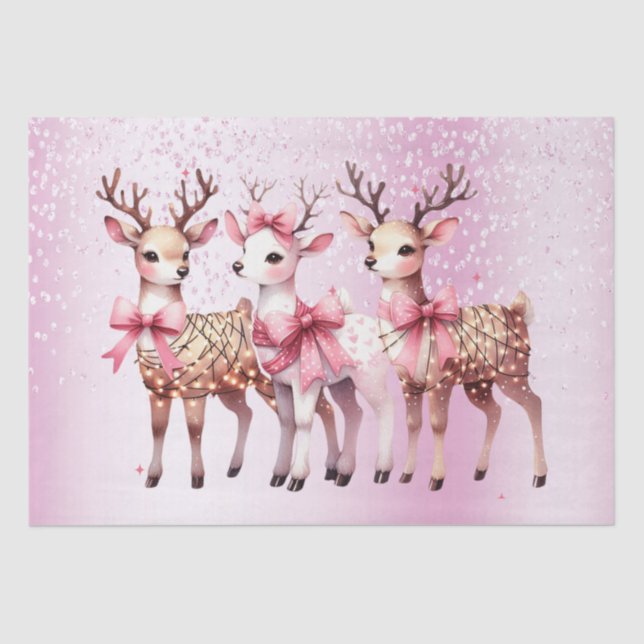 Christmas Deer Holiday Tissue Paper (Front)