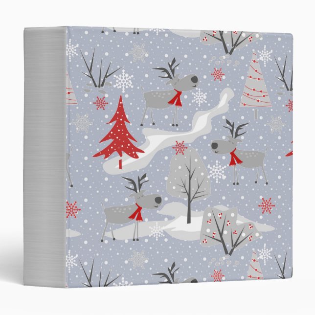 Christmas deer in the forest. 3 ring binder (Front/Spine)