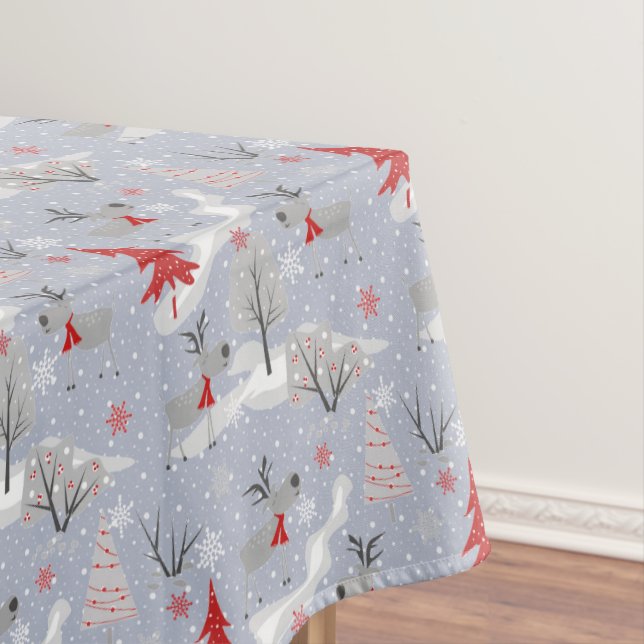 Christmas deer in the forest. Christmas, deer Tablecloth (In Situ)