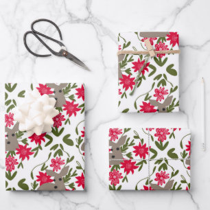 Christmas Deer In Woods Wrapping Paper Sheets