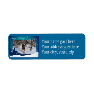 Christmas Deer Label