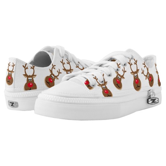 Christmas Deer Low-Top Sneakers (Pair)