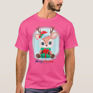 Christmas Deer  Merry Christmas  Happy New Year  T-Shirt