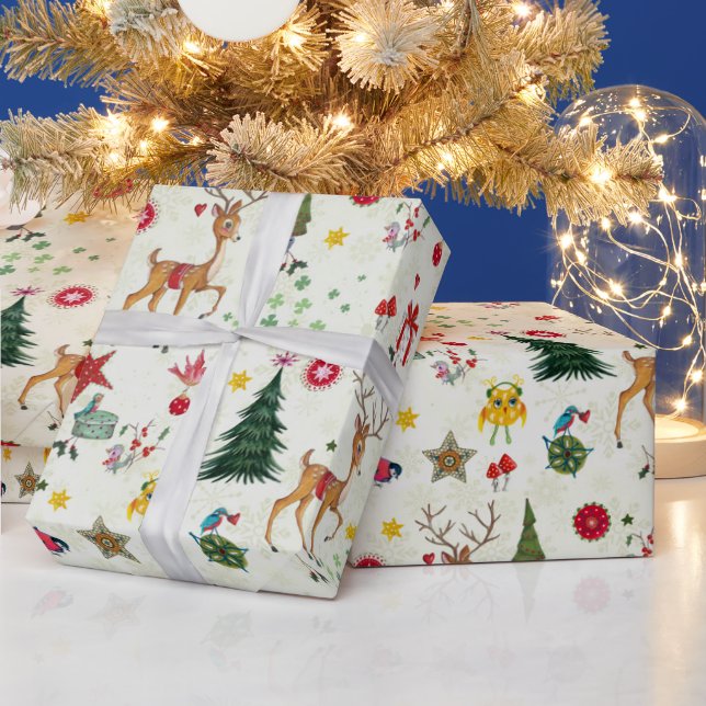Christmas Deer | Name | Glossy Wrapping Paper (Holidays)