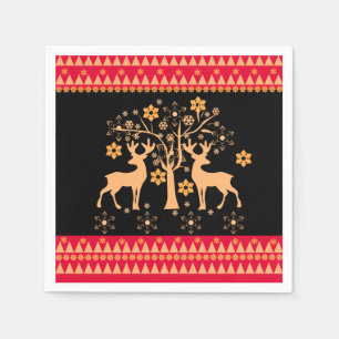Christmas deer napkins