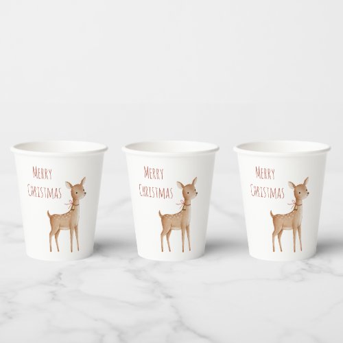 Christmas Deer Paper Cups