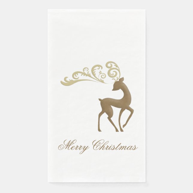 Christmas Deer Paper Guest Towels (Front)