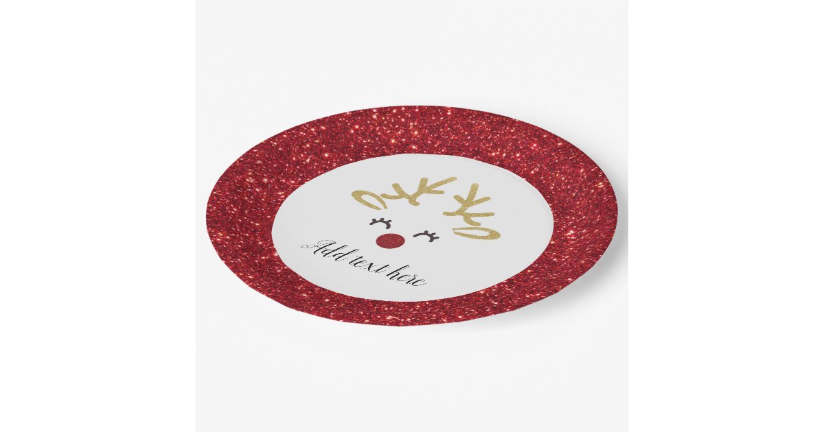 Christmas Deer paper plates | Zazzle