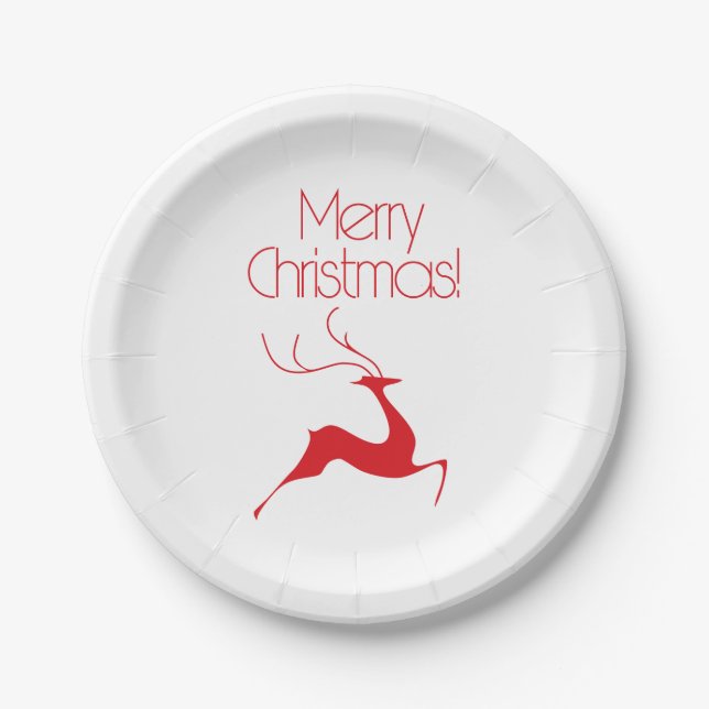 Christmas deer paper plates (Front)