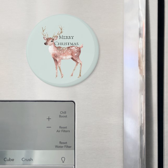 Christmas Deer Personalized Magnet (In Situ (Fridge))