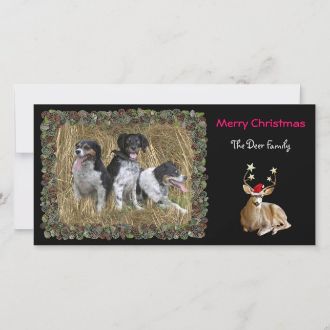 Christmas Deer Photo Card (Front)