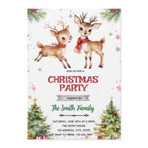 Christmas Deer reindeer invitation