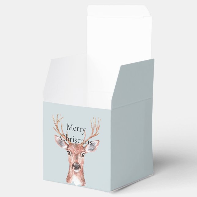 Christmas Deer Snow Favor Boxes (Opened)