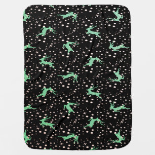 Christmas Deer Star Winter Pattern Baby Blanket