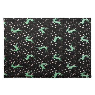 Christmas Deer Star Winter Pattern Cloth Placemat